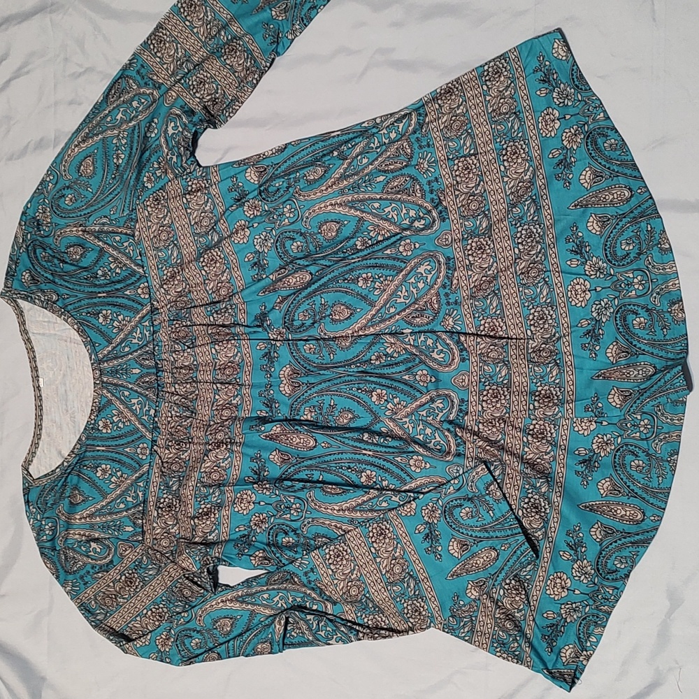 Long Sleeve Paisley Tunic